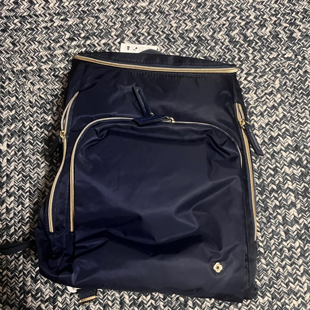 NWT Samsonite Mobile Solution Delux blue Backpack women